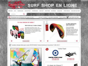 Site de vente en ligne d'article de glisse